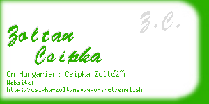 zoltan csipka business card